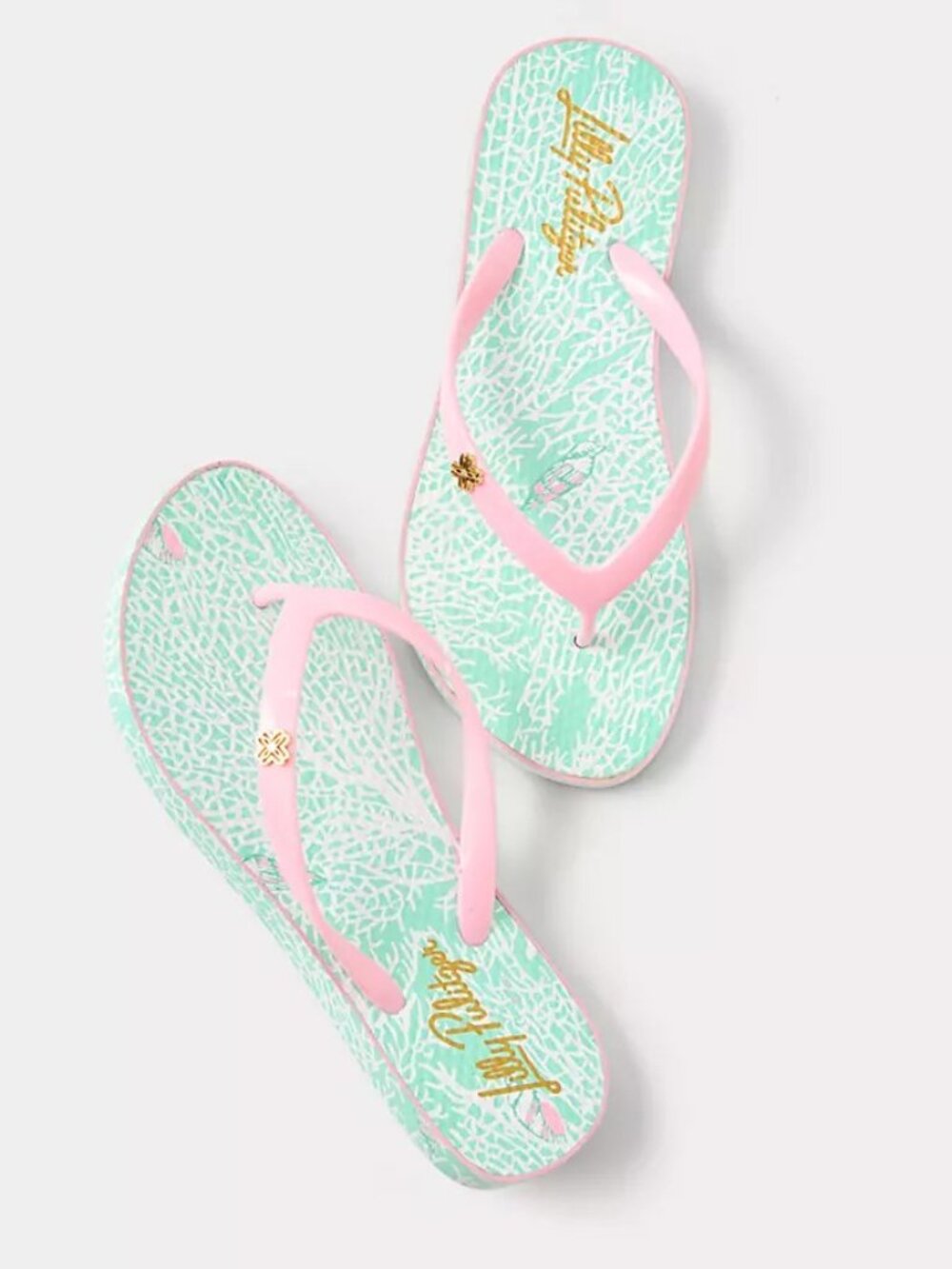 Lilly Pulitzer Pool Flip Flops in Mint Condition Fantastica